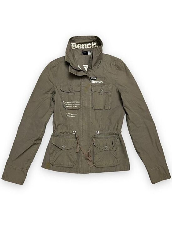 Bench Jackets & Blazers - BENCH Khaki Cargo Designer Full Zip Light Jacket - Womens Small